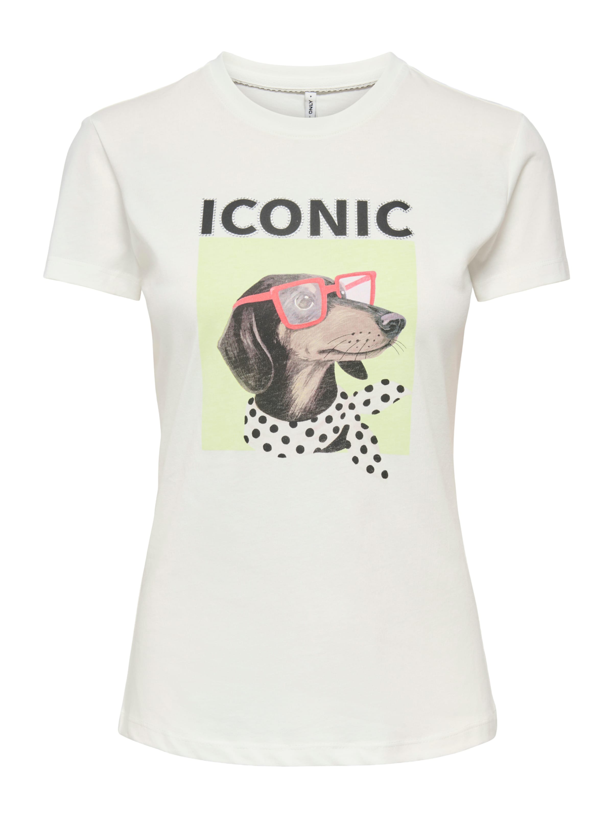 Maglietta 'ONLVIBE' in XS ONLY di colore marrone chiaro / melone / nero / bianco, Visualizzazione prodotti
