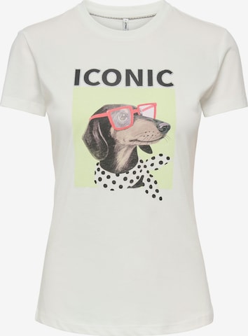 Maglietta 'ONLVIBE' di ONLY in bianco: frontale