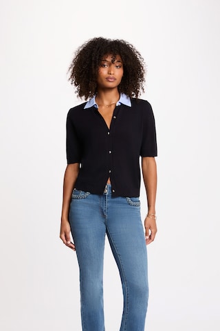 Cardigan '261-MARCEAU' Morgan en bleu : devant