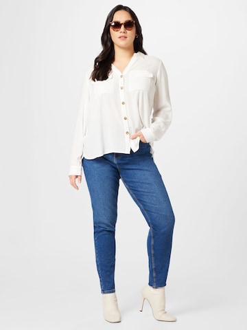 PIECES Curve Slimfit Jeans 'Kesia' i blå