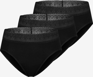 Mey Panty 'Modal Lace' in Black: front