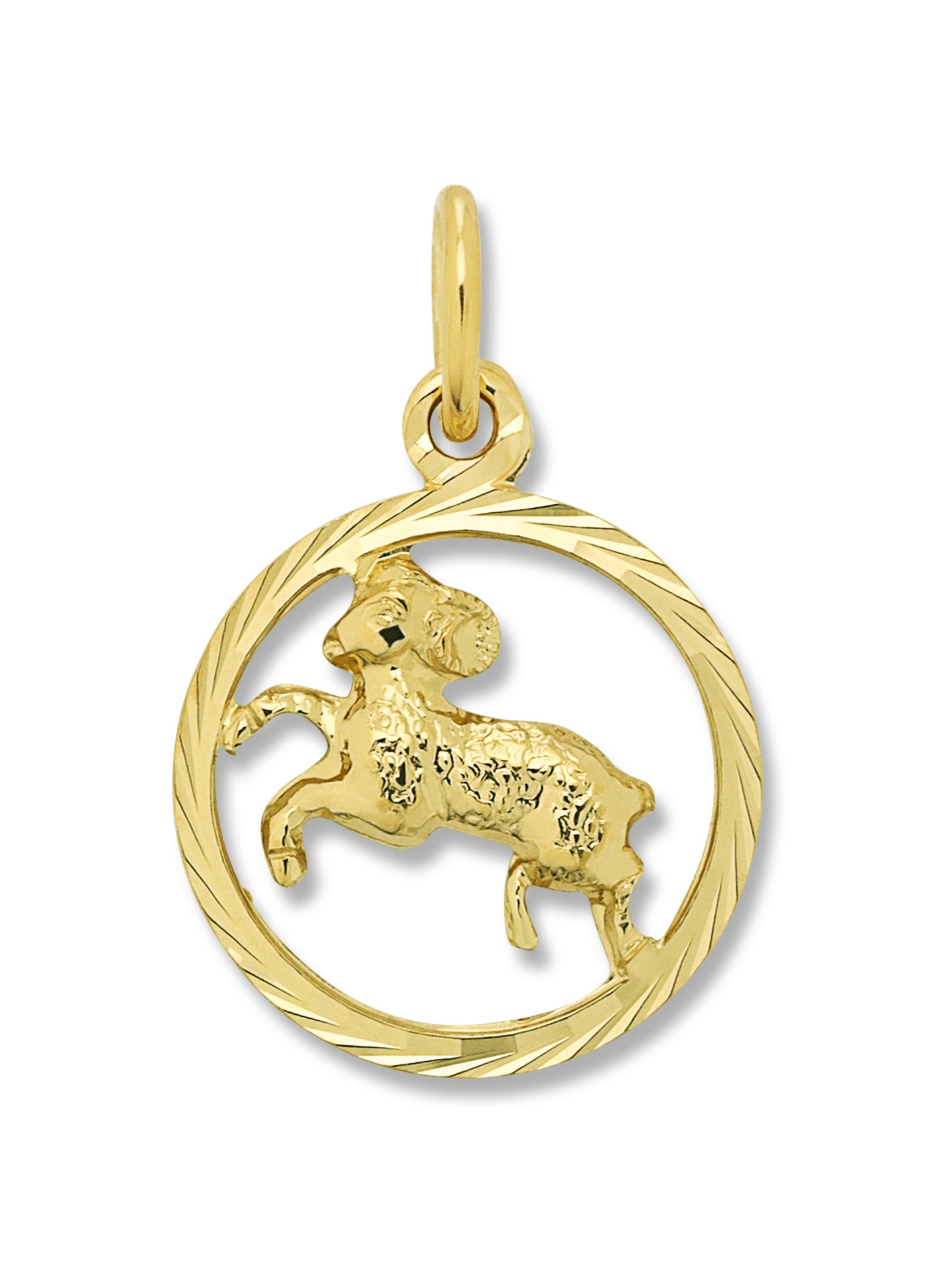 ONE ELEMENT Anhänger 'Widder' in Gold: Vorderseite