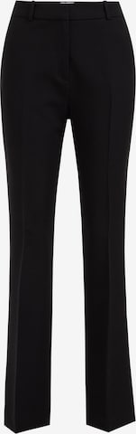 WE Fashion Regular Trousers with creases in Black: front