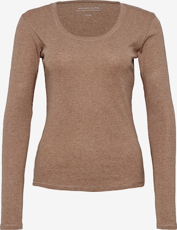 OPUS T-shirt 'Sorana' i brun: framsida