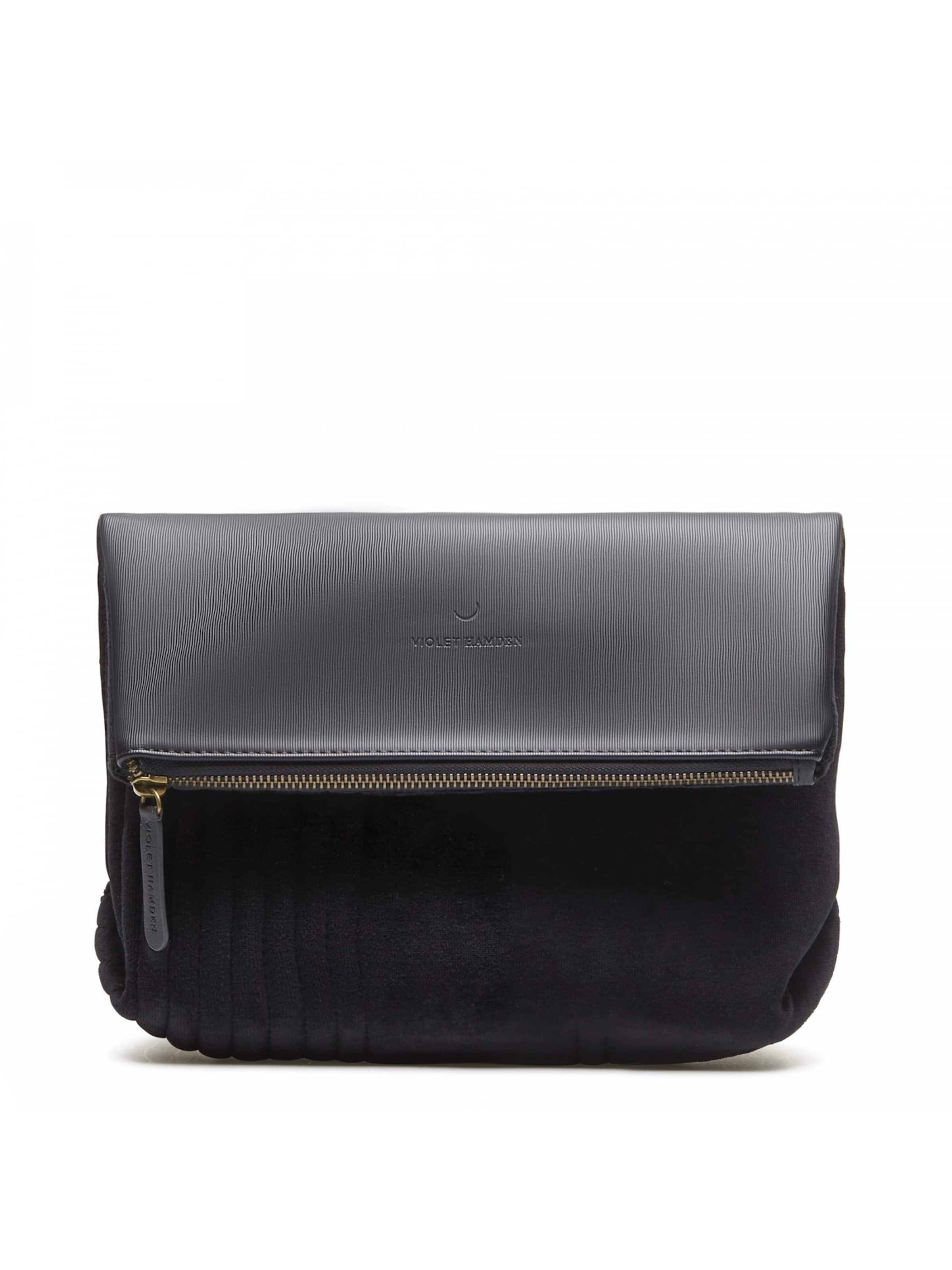 Violet Hamden Clutch in Zwart: voorkant