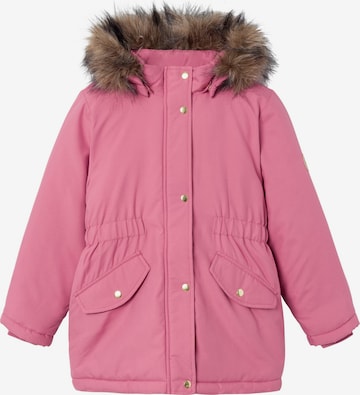 NAME IT Зимняя куртка 'Marlin' в Ярко-розовый: спереди