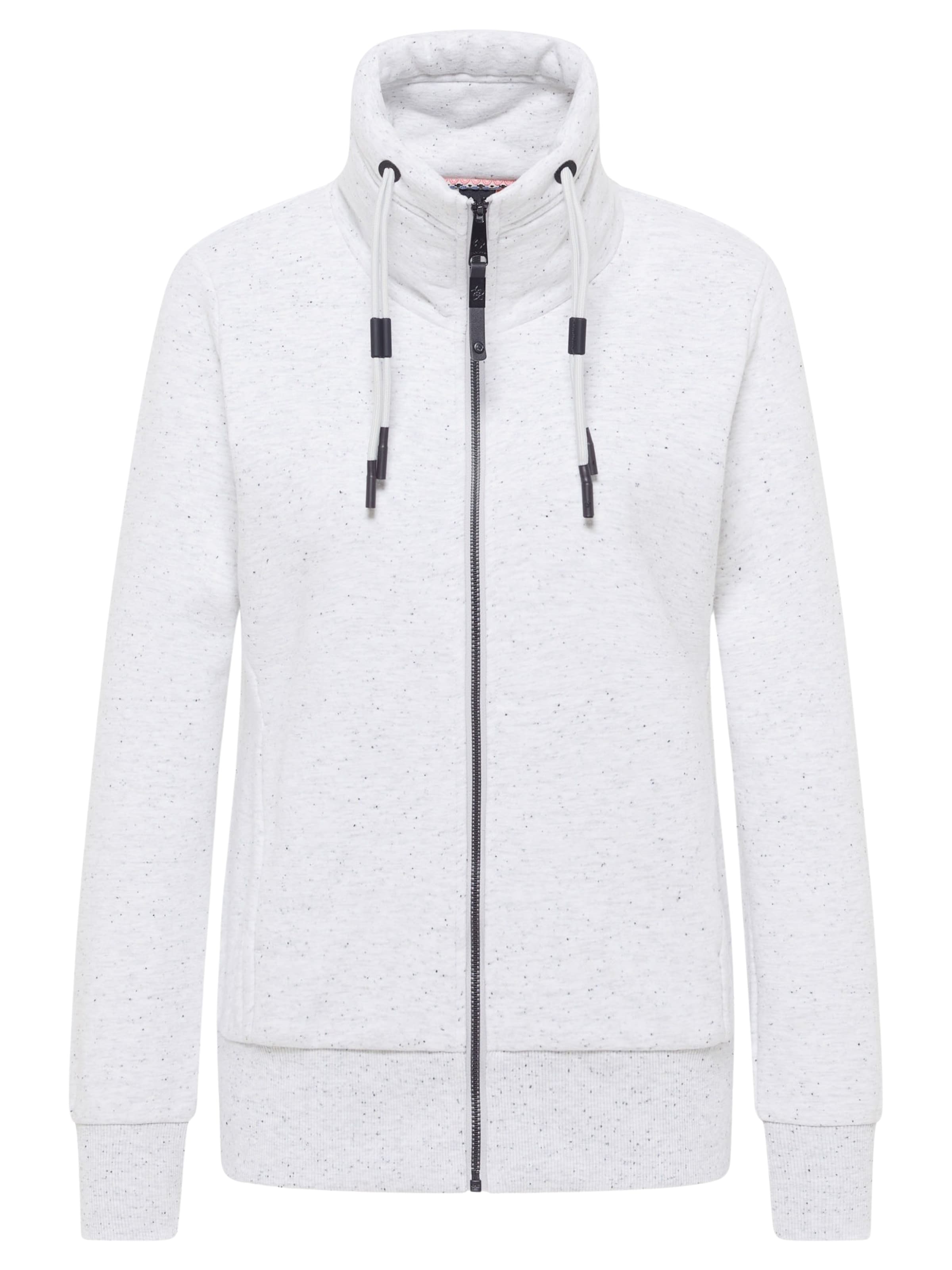 Giacca di felpa 'Ronette' di Ragwear in bianco: frontale