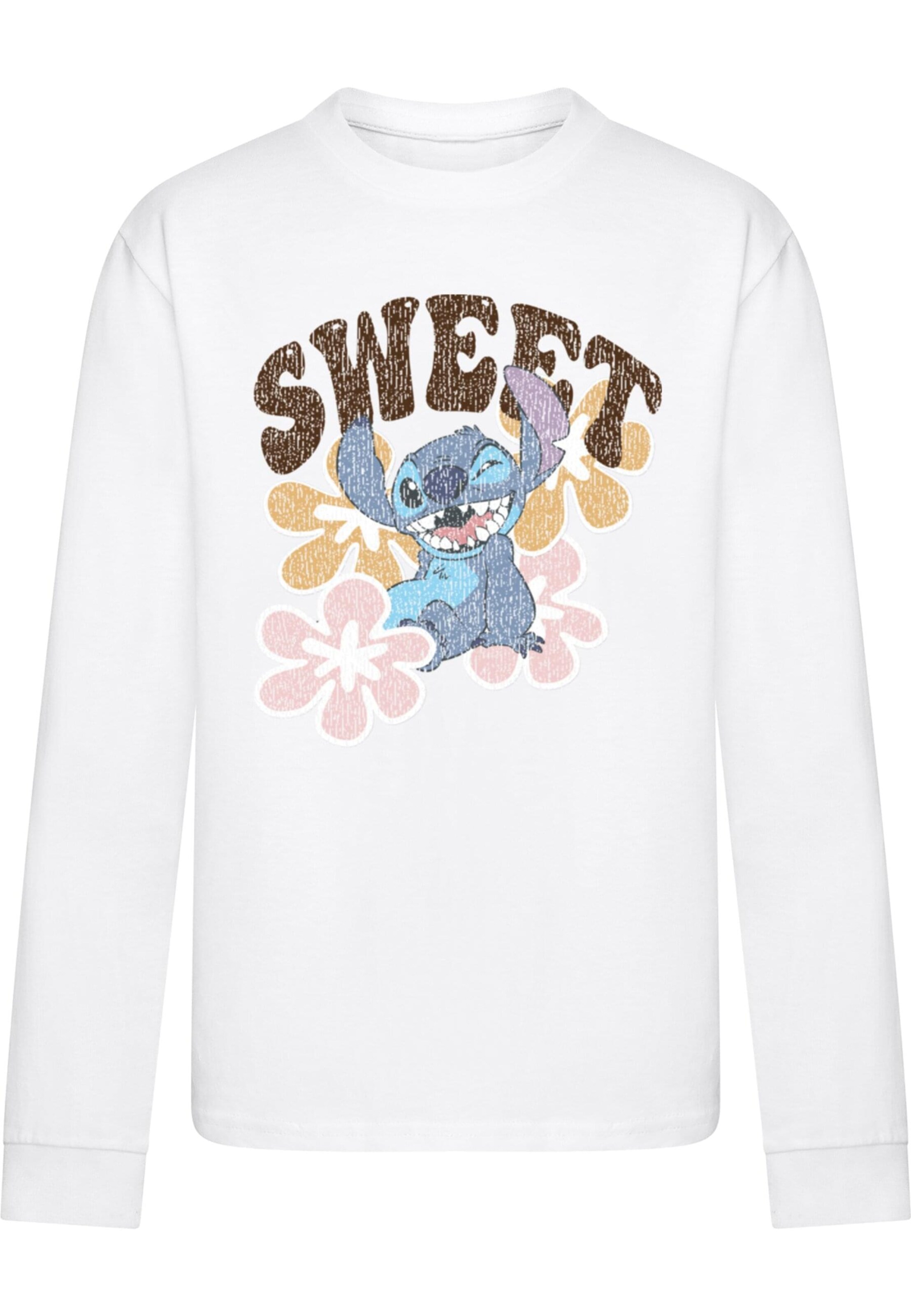 ABSOLUTE CULT Shirt 'Lilo And Stitch - Sweat' in Weiß: Vorderseite