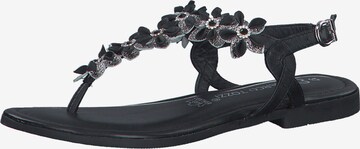 MARCO TOZZI T-Bar Sandals in Black: front