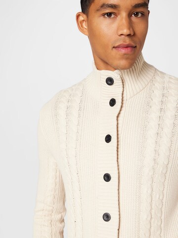 JACK & JONES Knit cardigan 'TED' in Beige