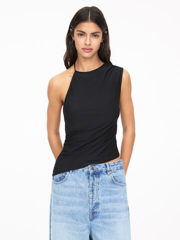 Pull&Bear Top w kolorze czarny: przód
