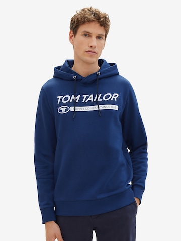 TOM TAILOR Μπλούζα φούτερ σε μπλε: μπροστά