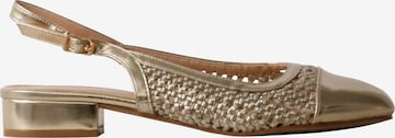 POTI PATI Slingback pumps 'Pumps mit Riemchen' in Gold: front