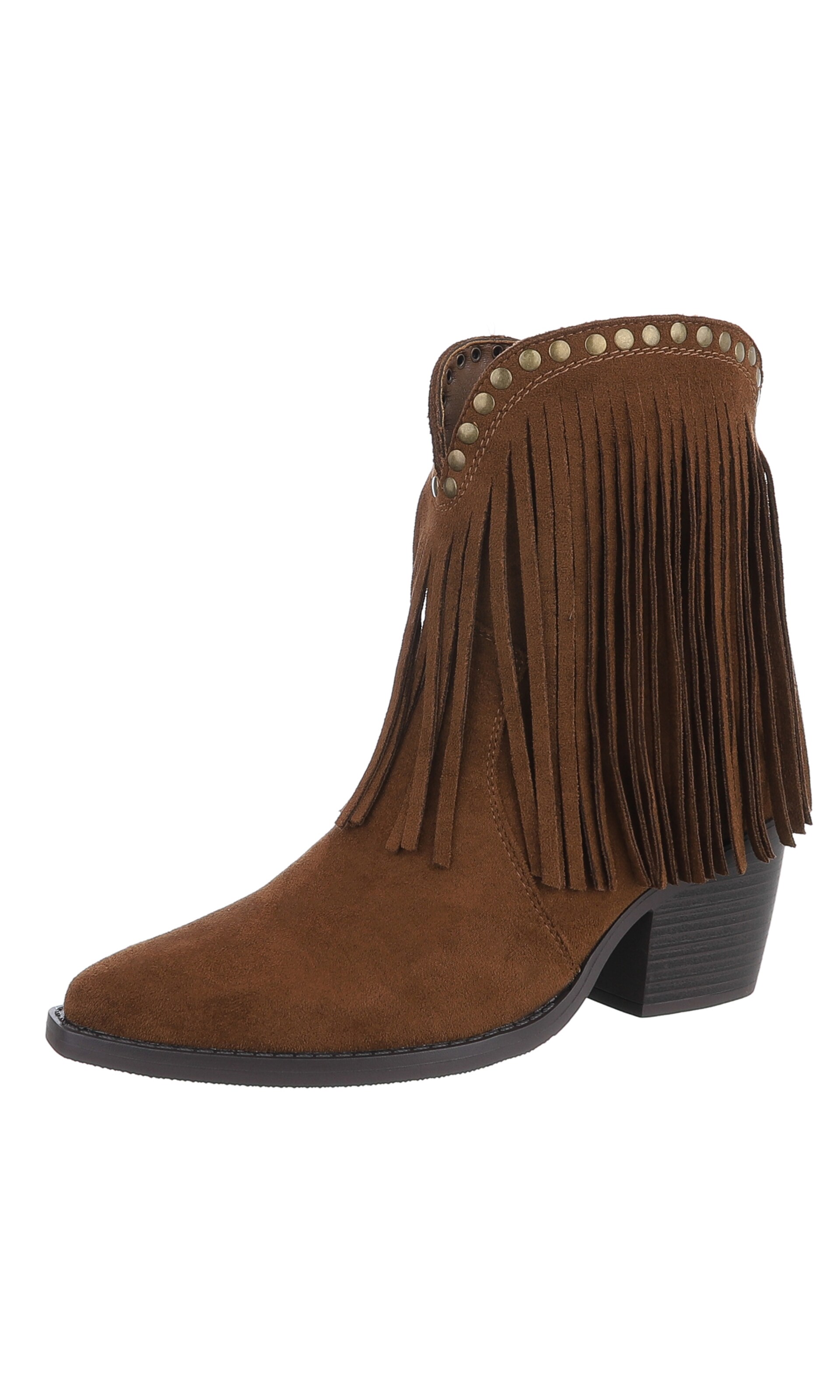 Ital-Design Cowboy Boots in Brown: front