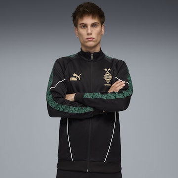 PUMA Sportsweatvest 'Borussia Mönchengladbach King Anthem' in Zwart: voorkant