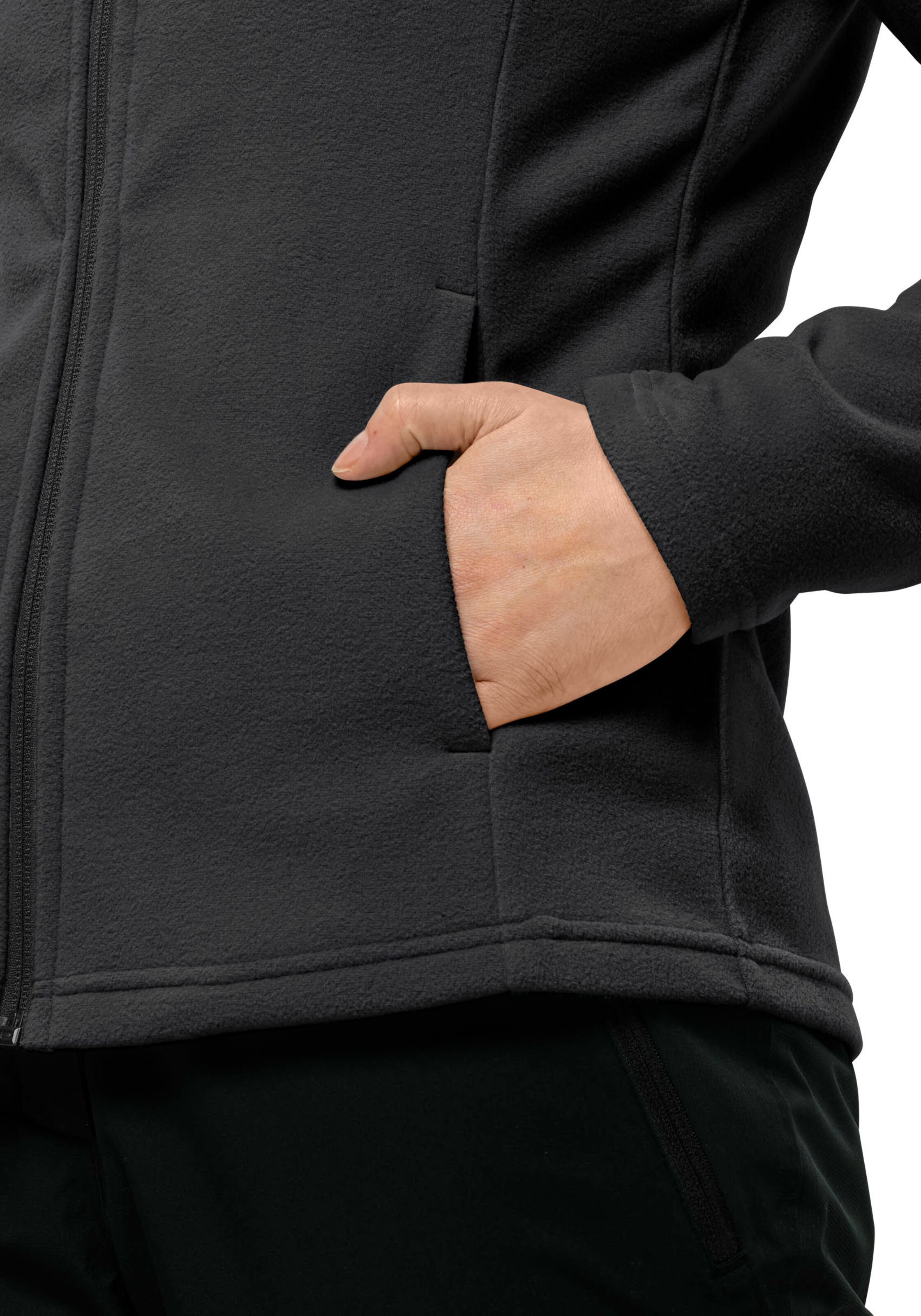 JACK WOLFSKIN Funktionsfleecejacke 'Taunus' in Schwarz