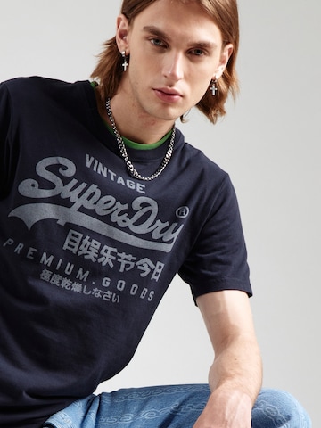 Superdry Тениска в синьо