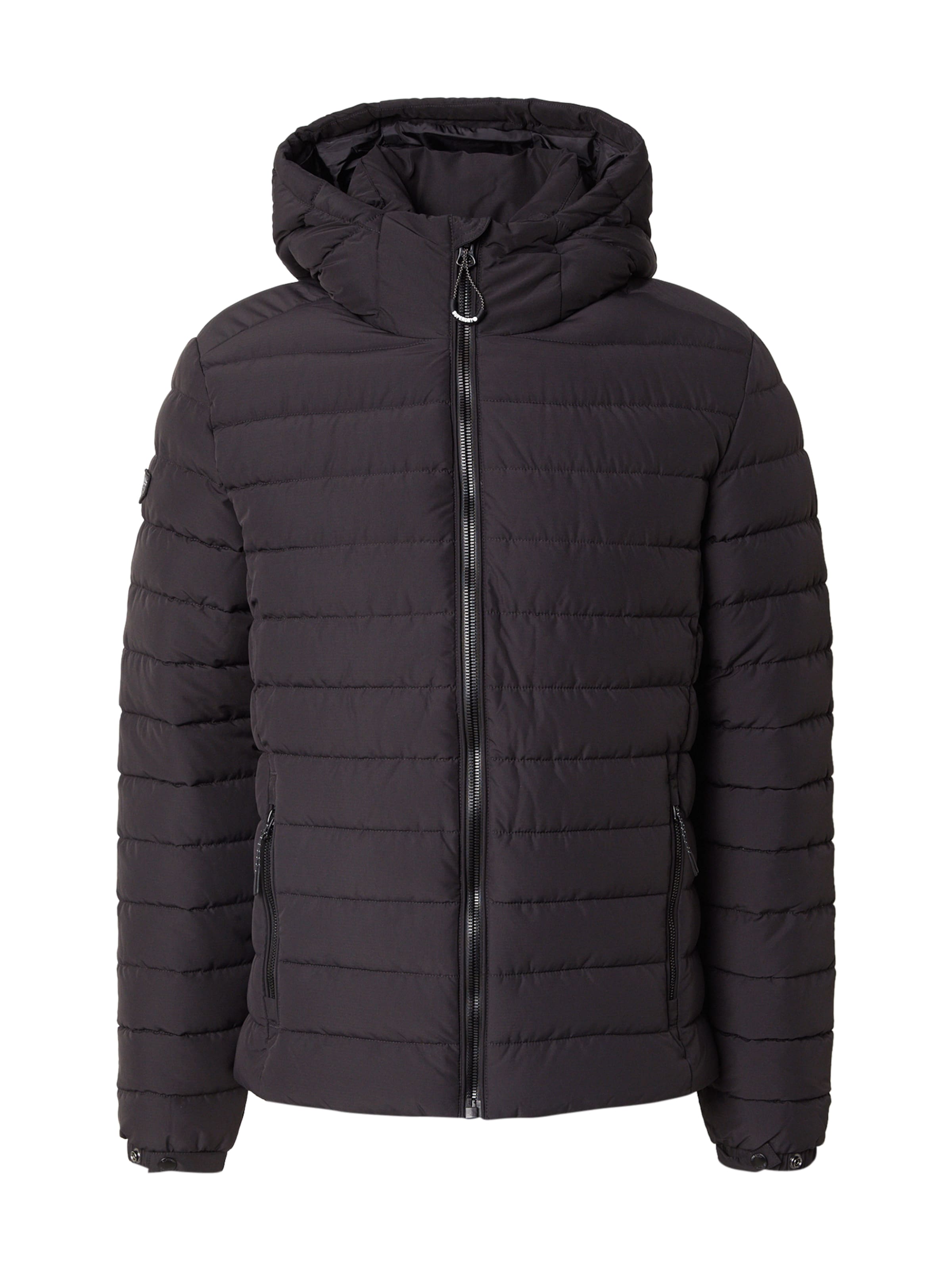 Geacă de primăvară-toamnă 'Fuji' de la Superdry pe negru: față