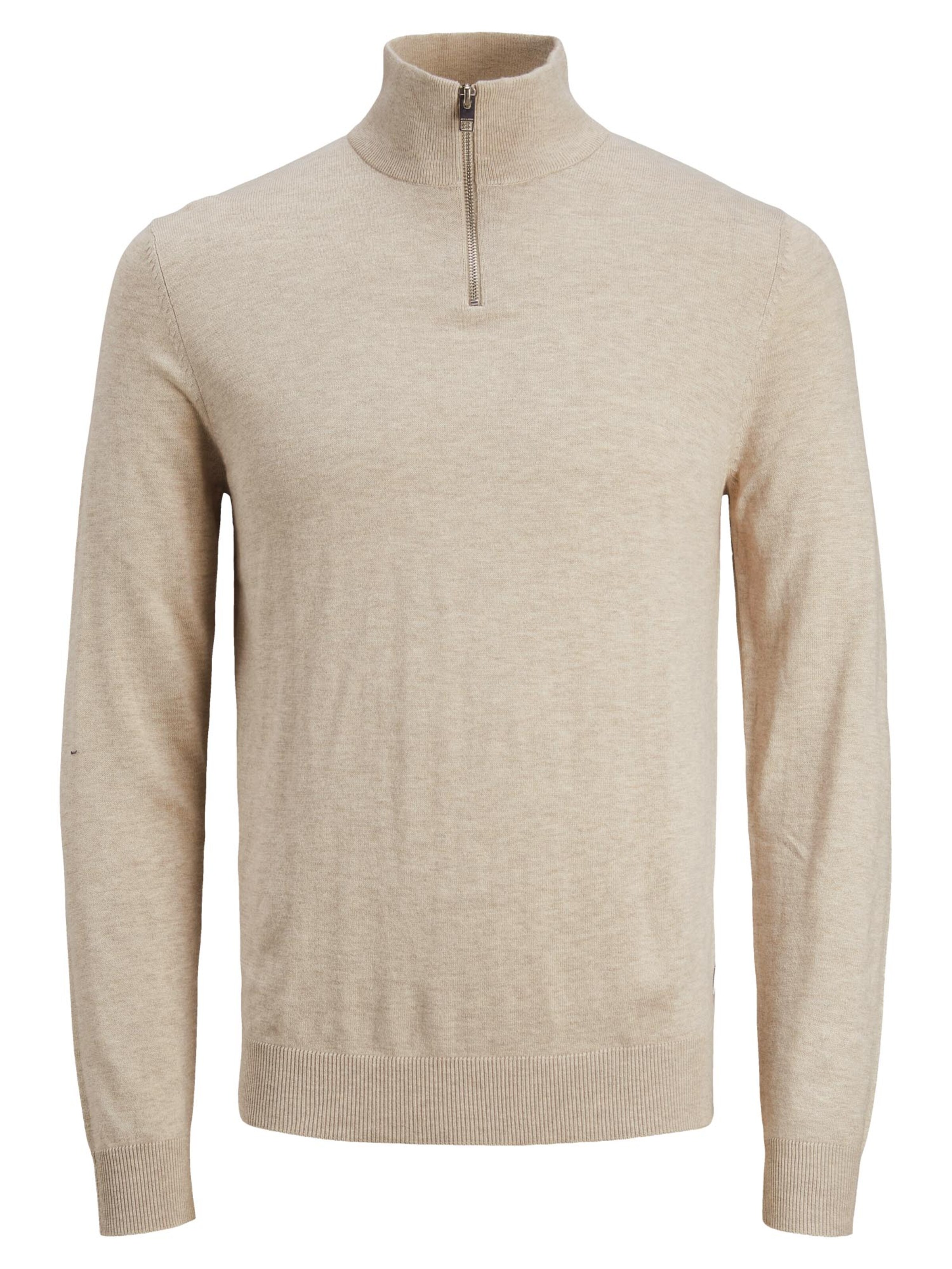 JACK & JONES Pullover 'Emil Knit'‌‌‌ in Beige: Vorderseite