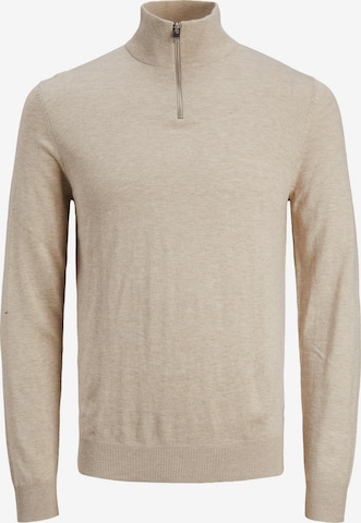 JACK & JONES Pullover 'Emil Knit' in Beige: Vorderseite