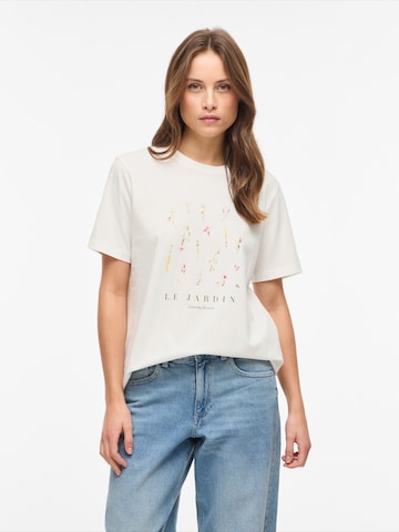 Tricou 'VISYBIL GARDEN' de la VILA pe alb: față