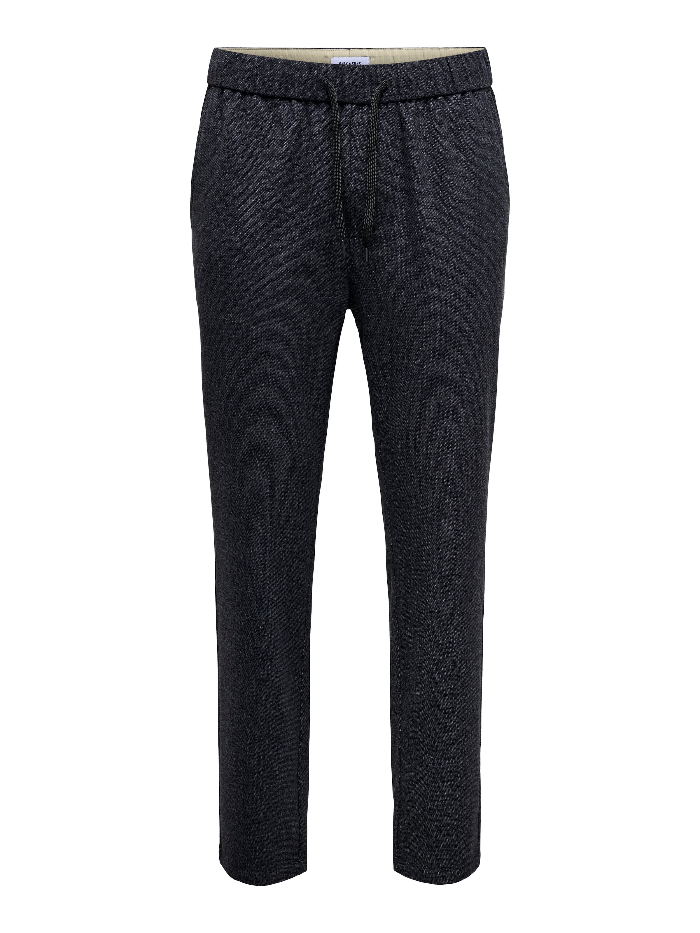 Only & Sons Regular Trousers 'ONSLinus' in Black: front