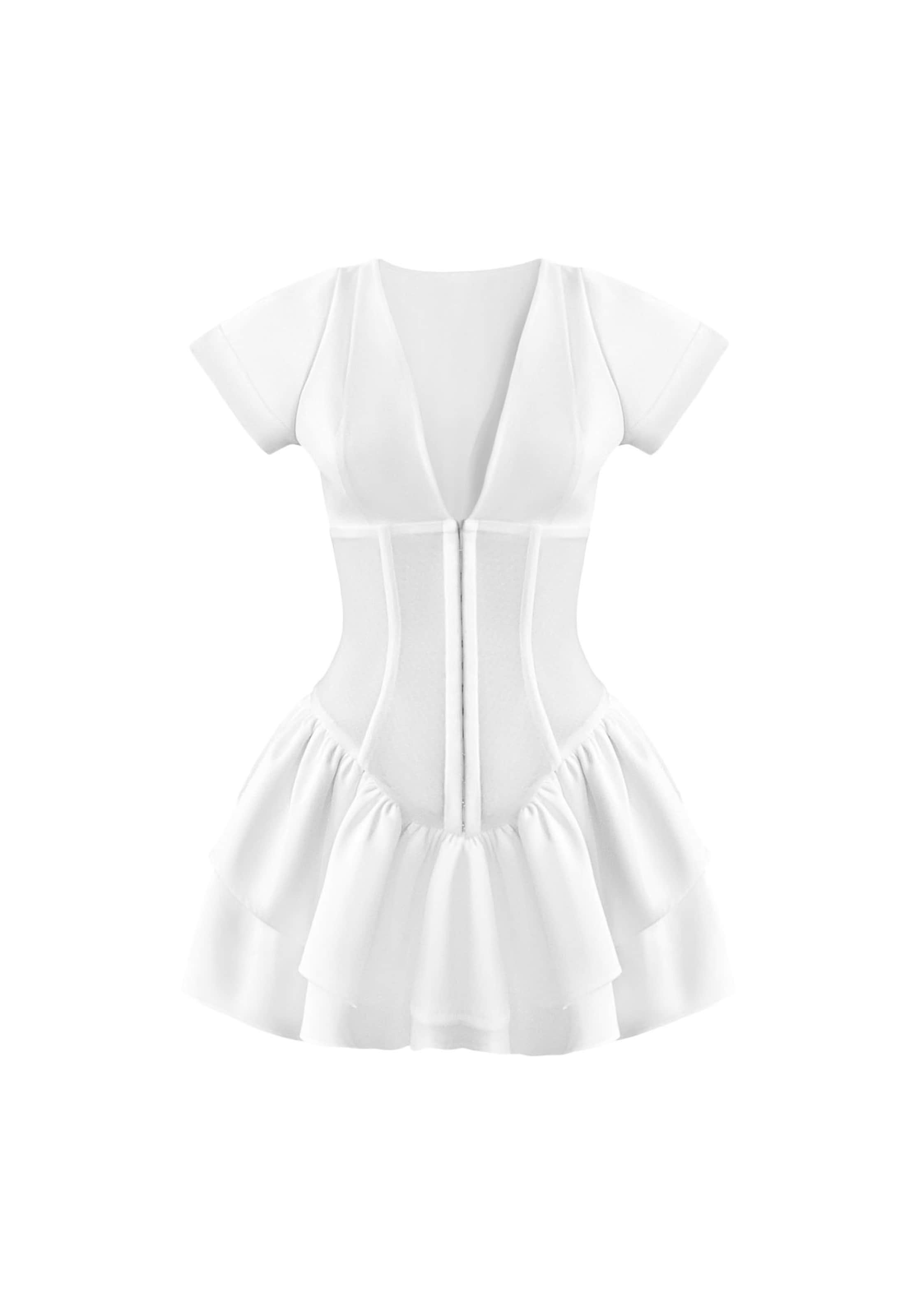 OW Collection Coctailkjole 'Aurelia' i hvid: forside