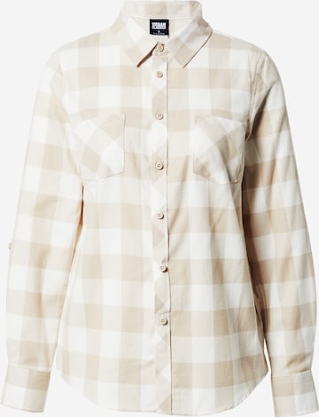 Camicia da donna di Urban Classics in beige: frontale