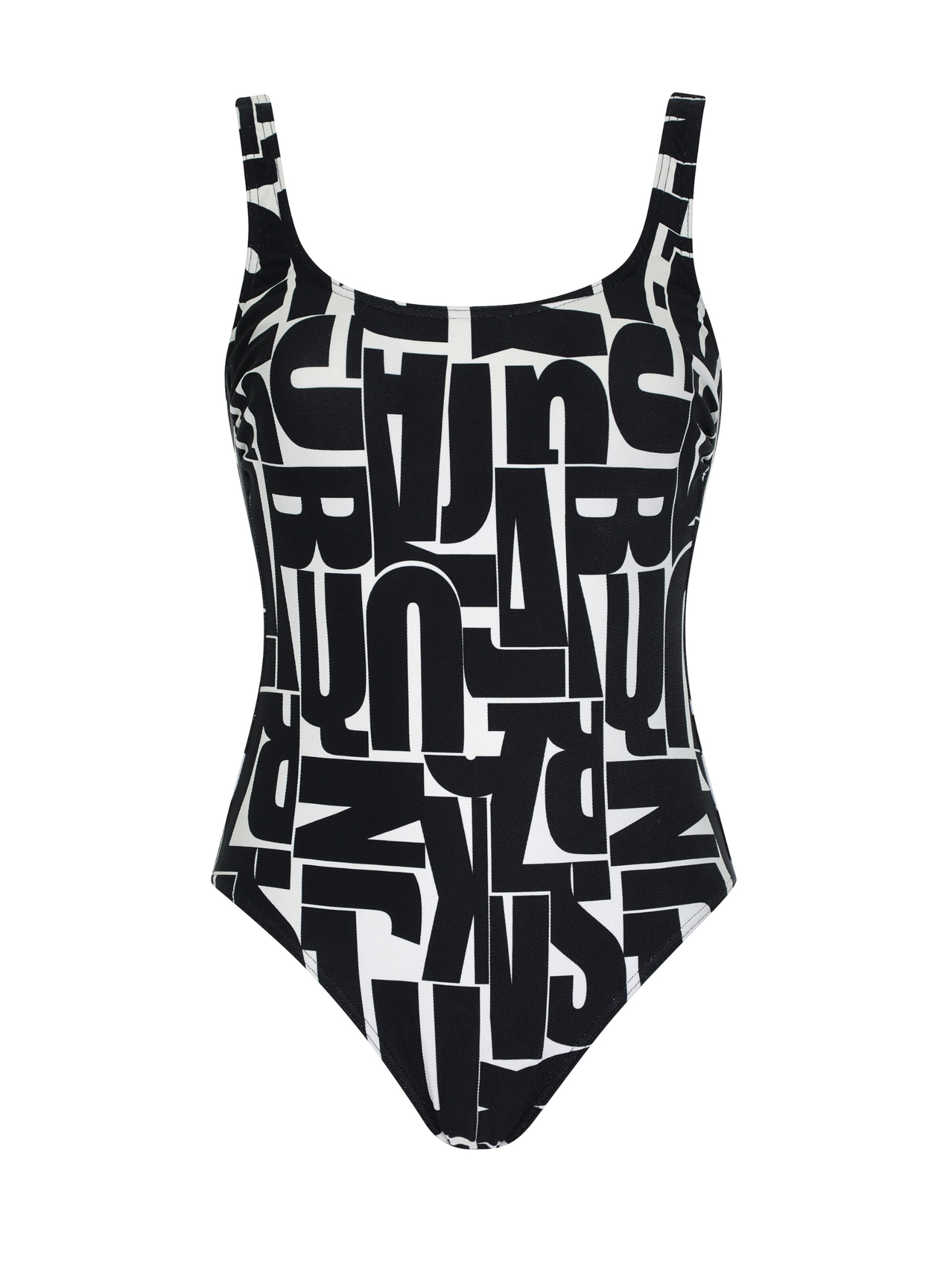 OLYMPIA Bustier Badpak in Zwart: voorkant