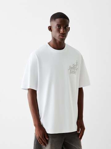 Bershka Shirt in Wit: voorkant