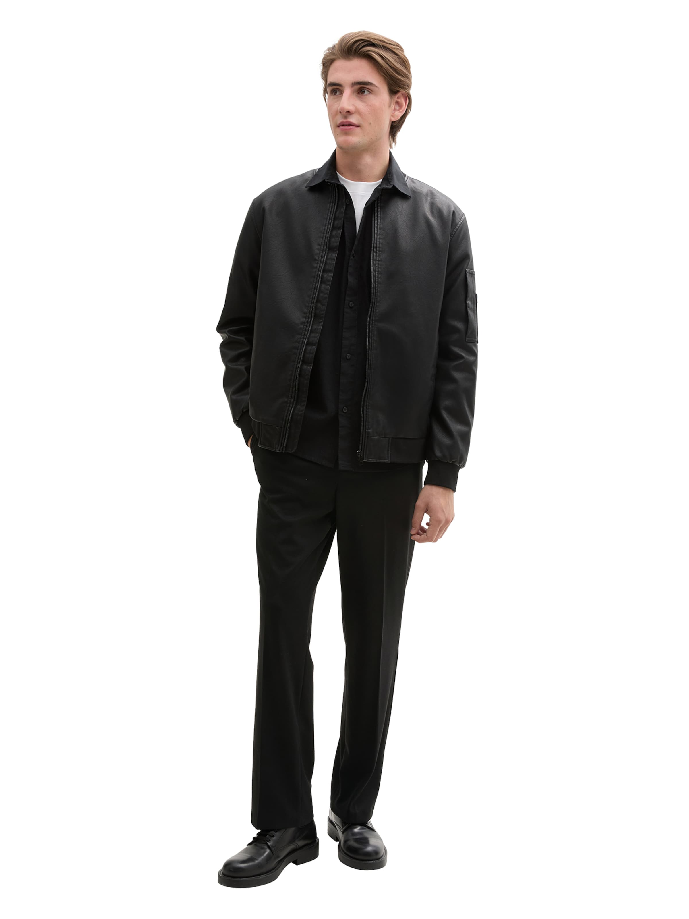 TOM TAILOR DENIM Loosefit Hose in Schwarz