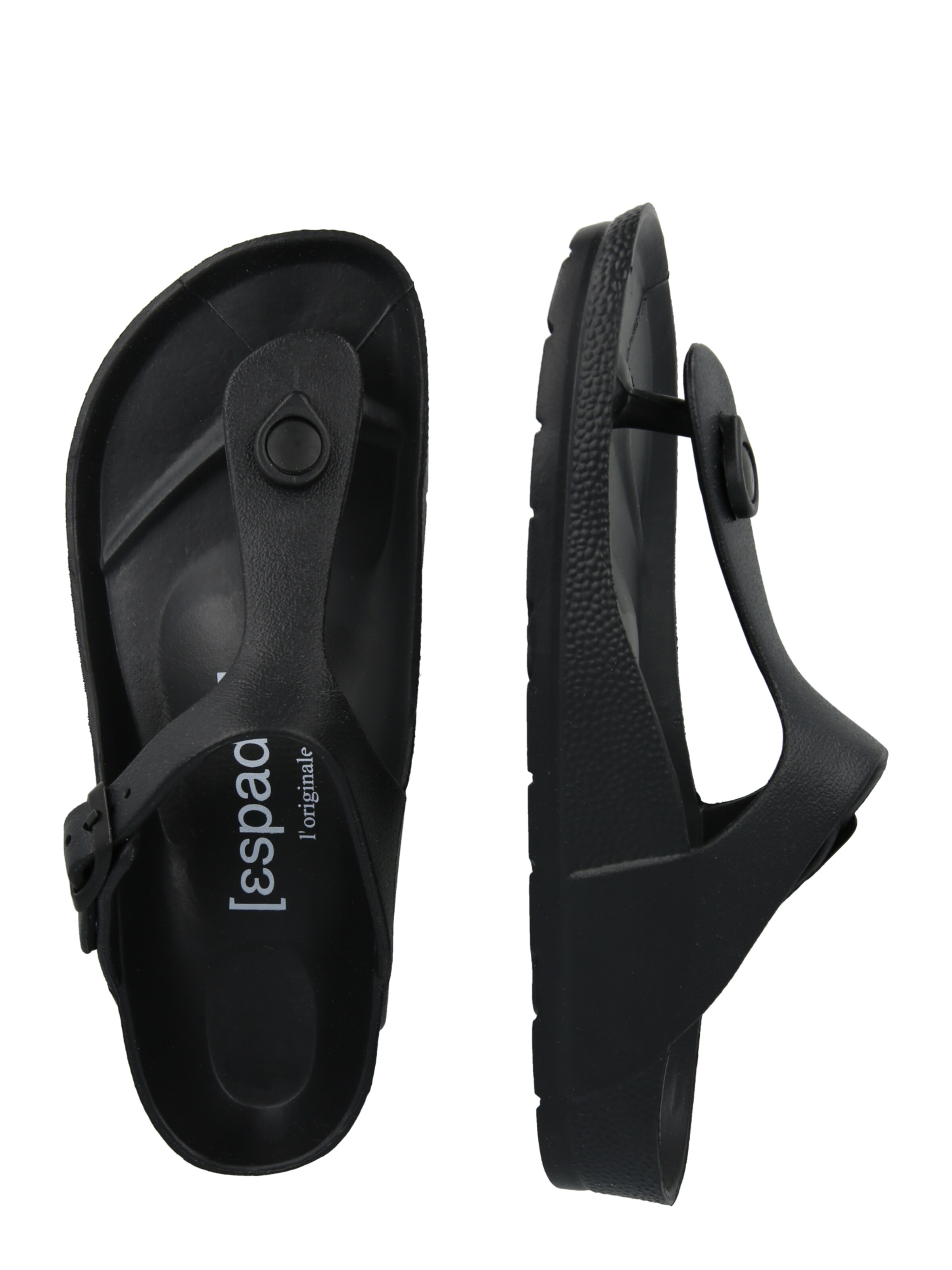 Tongs 'RIO' espadrij l´originale en noir