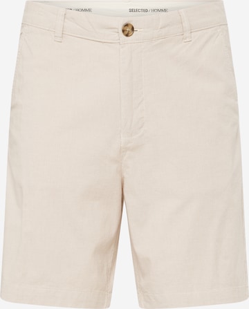 SELECTED HOMME - Regular Calças chino 'BILL' em bege: frente