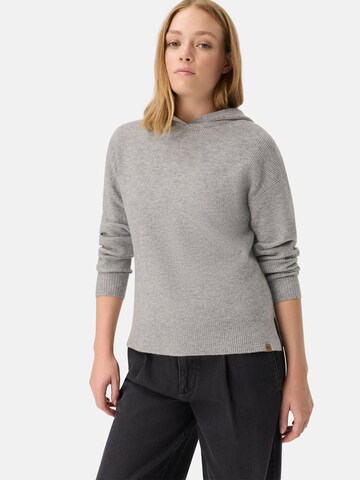CAMEL ACTIVE Strickpullover mit Kapuze in Grau