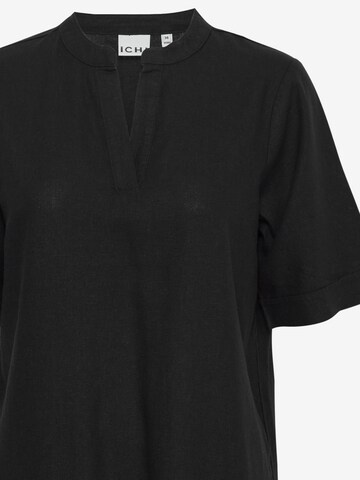 ICHI - Vestidos camiseiros 'LINO' em preto