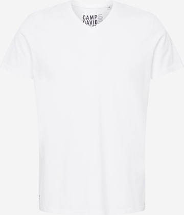 CAMP DAVID Shirt in White: front