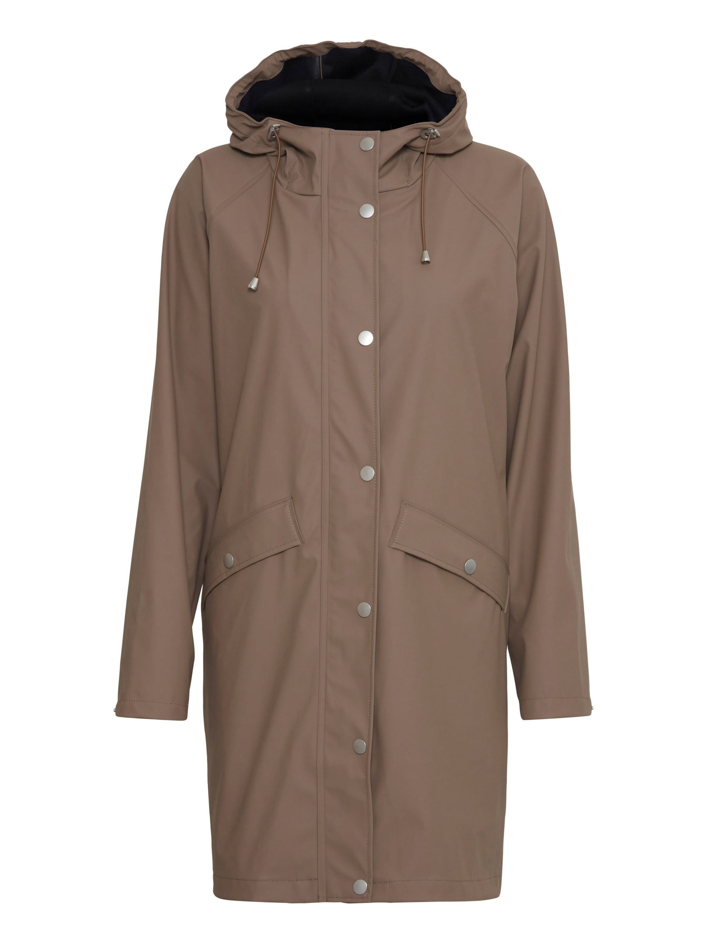 ICHI Funktionsmantel 'Tazi' in Braun: Vorderseite