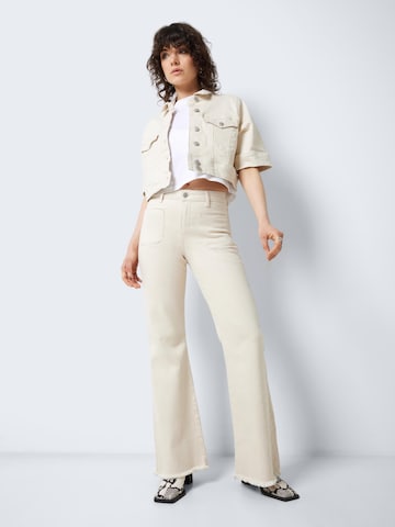 Flared Jeans 'Nat' di Noisy may in beige
