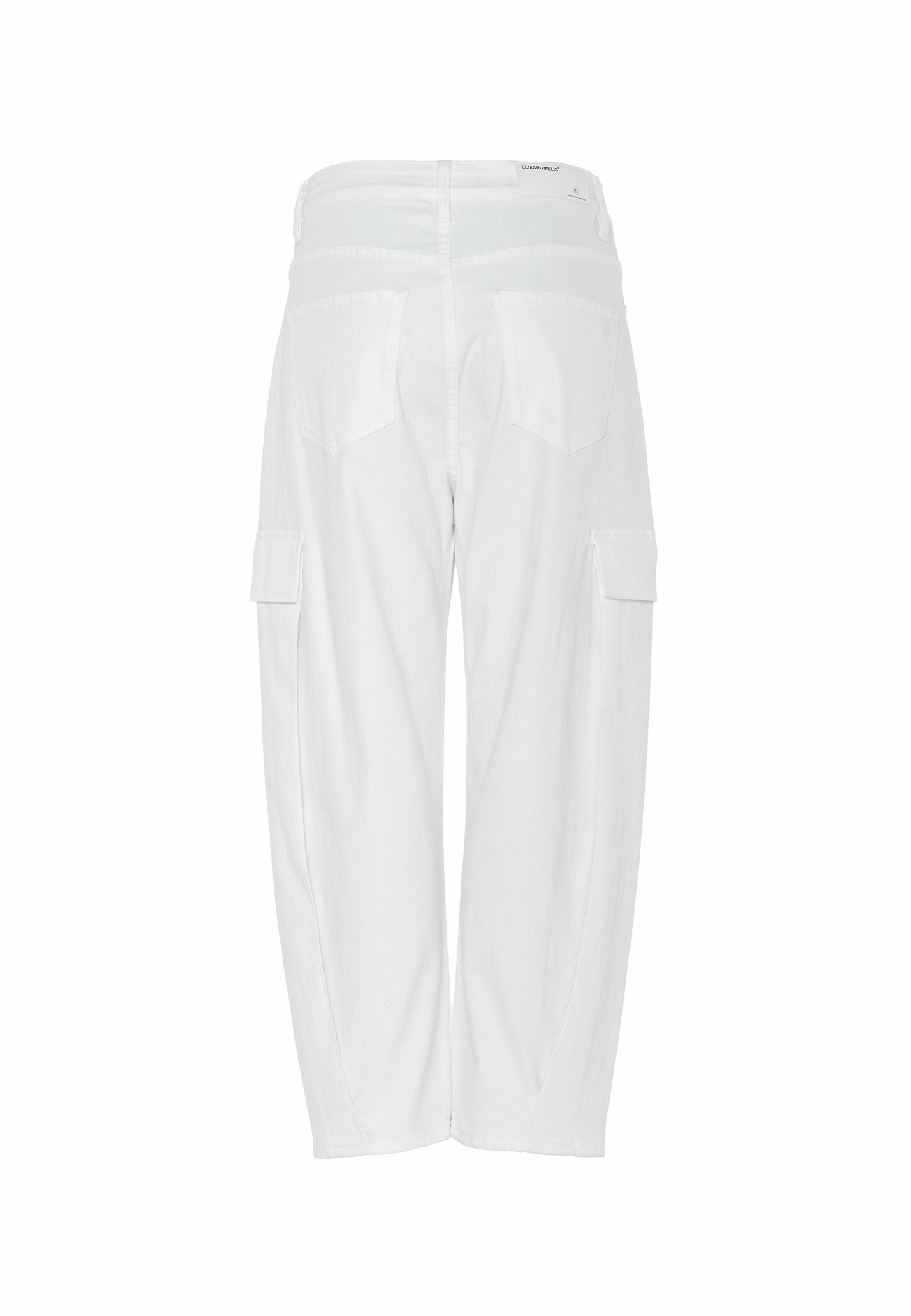 Barrel Jeans cargo 'Masie' di Elias Rumelis in bianco