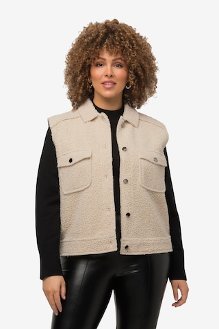 Ulla Popken Bodywarmer in Beige: voorkant