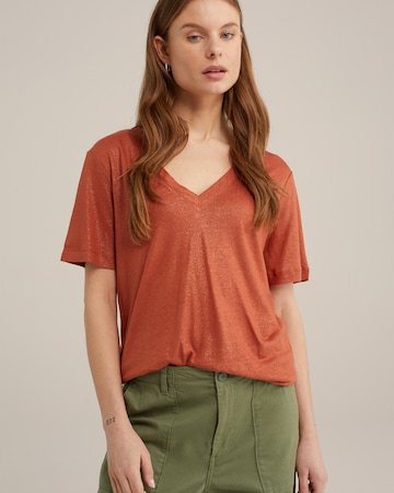 T-shirt WE Fashion en marron : devant