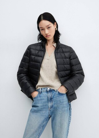 MANGO Winter Jacket 'Plumi' in Black: front