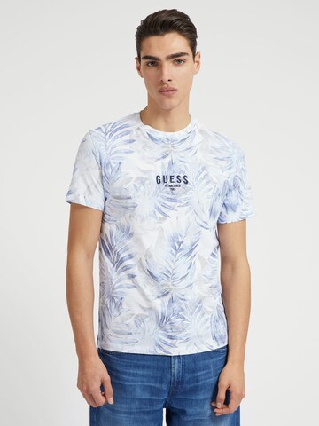 Tricou de la GUESS pe albastru: față