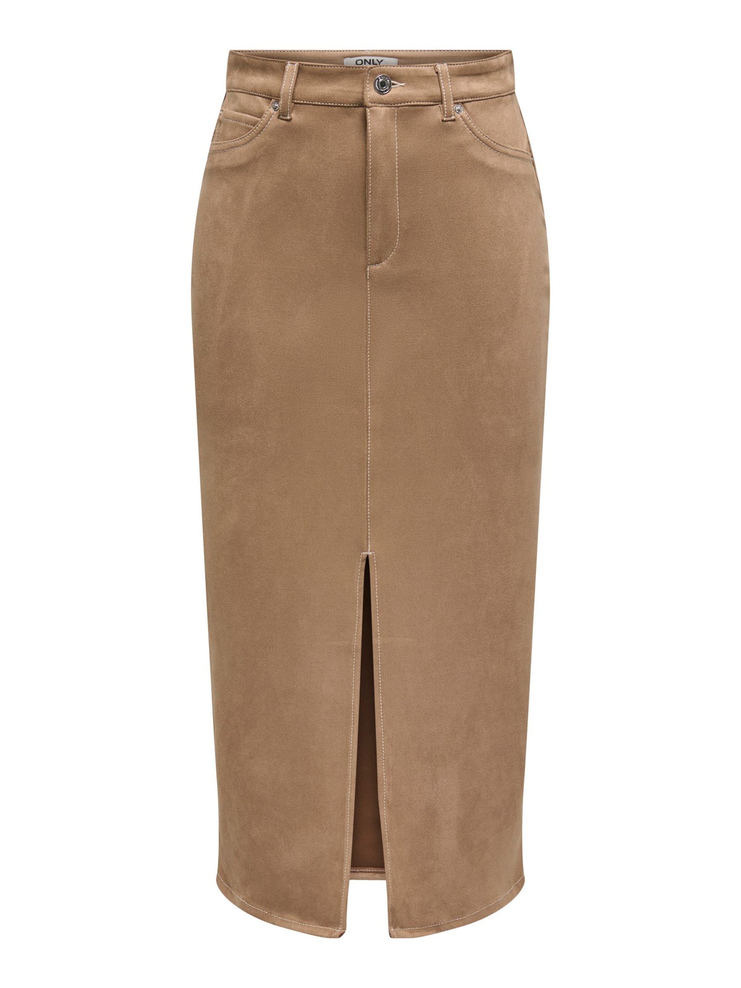 ONLY - Falda 'ONLStina' en marrón: frente