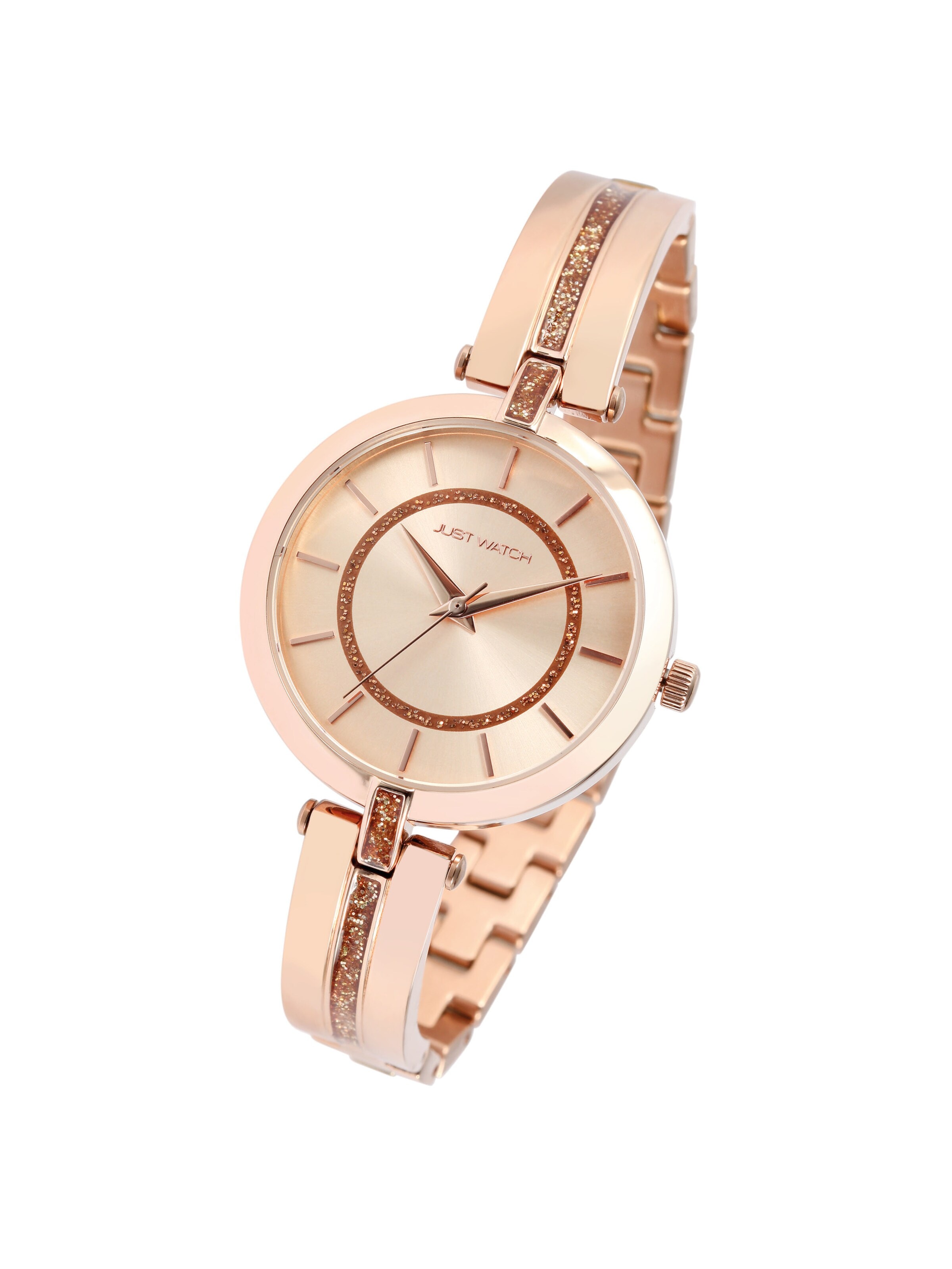 Just Watch Analog Watch 'mit Edelstahlarmband, 3 ATM' in Gold: front
