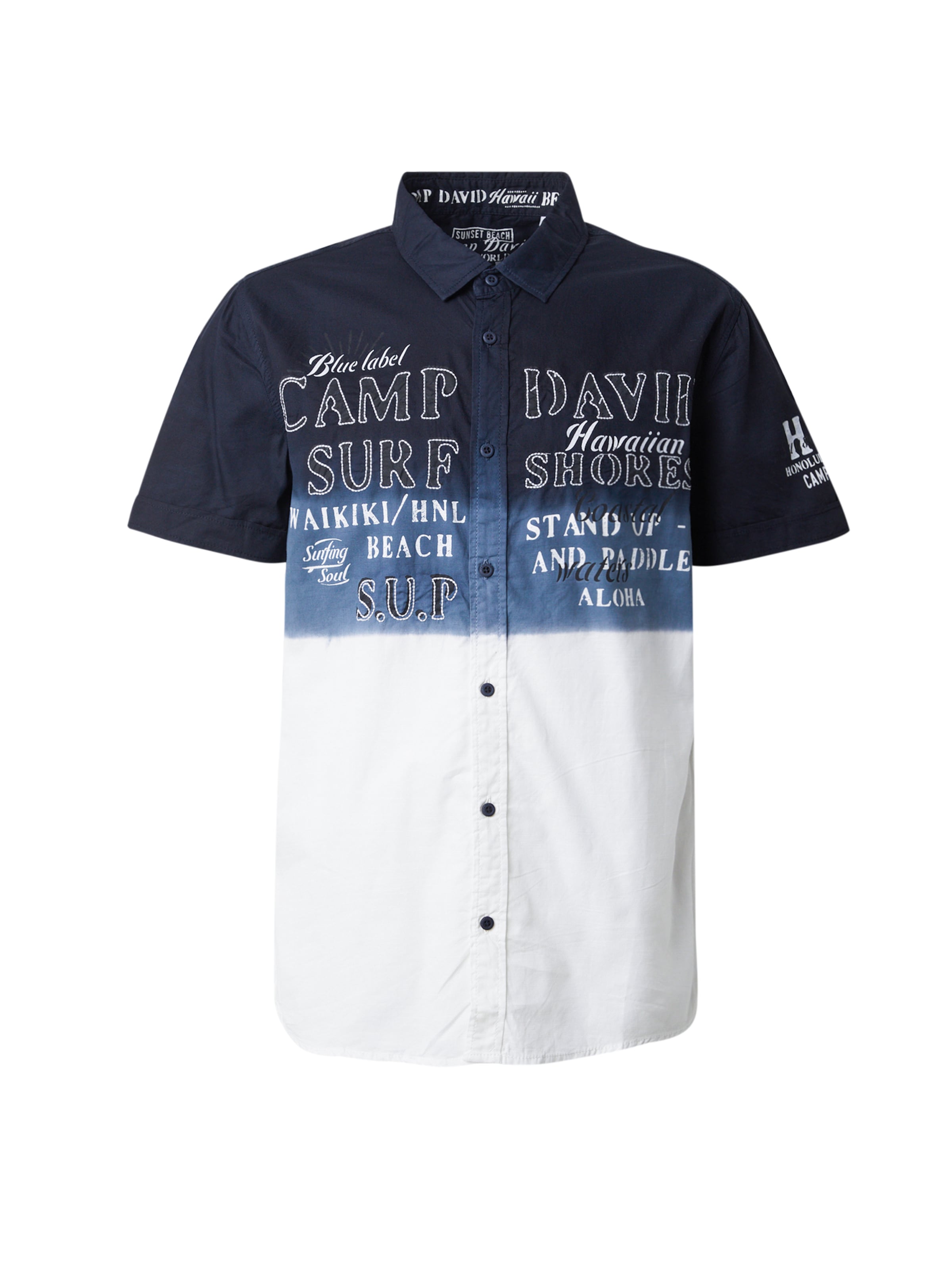 Coupe regular Chemise CAMP DAVID en bleu : devant