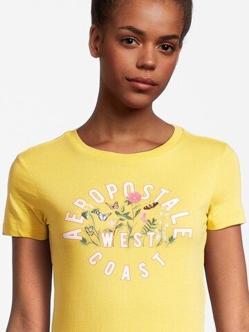 T-shirt 'MAY' AÉROPOSTALE en jaune