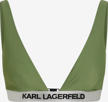 Triangle Hauts de bikini Karl Lagerfeld en vert : devant