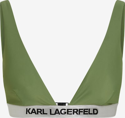 Karl Lagerfeld Bikini augšdaļa, krāsa - pelēks / melns / balts, Preces skats