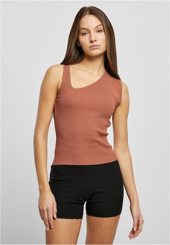 Urban Classics Knitted Top in Red: front